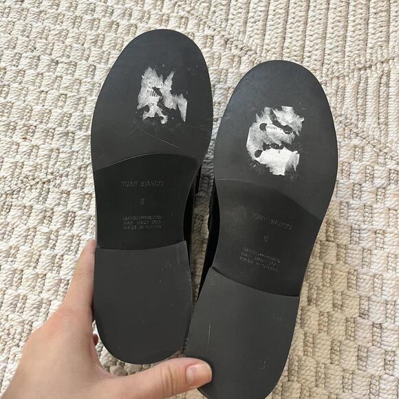 Tony Bianco Zac Black Hi Shine Loafers - Picture 4 of 5